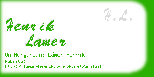 henrik lamer business card