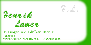 henrik lamer business card